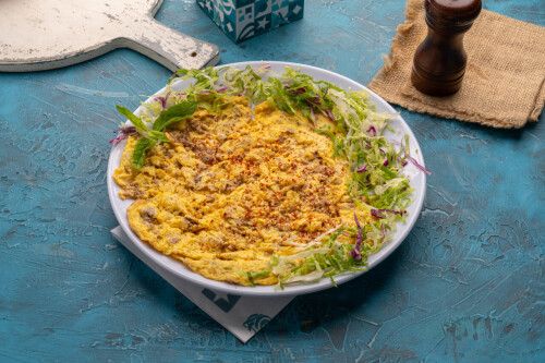 بيض مع لحمة