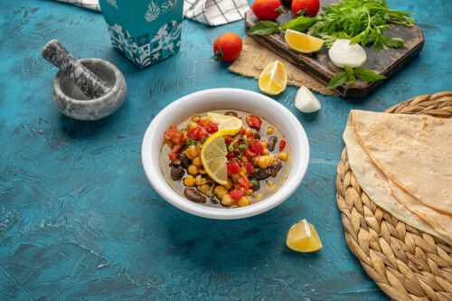 فول بزيت (بحمض)